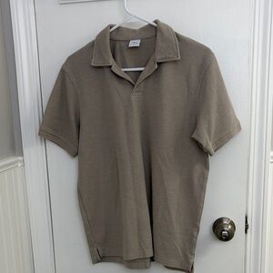 Zara Men's Beige Polo Shirt